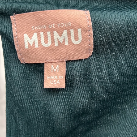 Show me your mumu. Emily Empire Maxi Dress in emerald chiffon. Size medium! - Picture 2 of 3